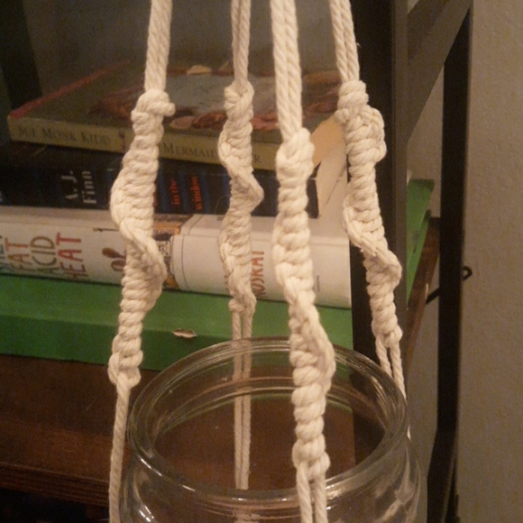 Hand Made Macrame Plant Hanger - Picture 3 of 4